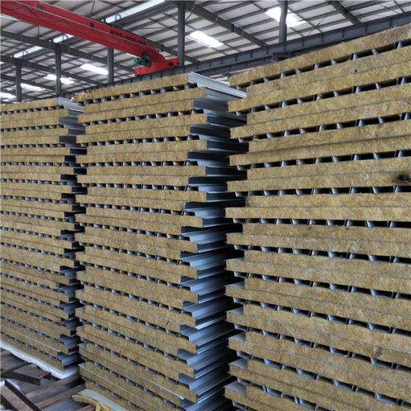 960-50-0.376mm insulated rock wool sandwich roof panels with 30 minutes fire resistant