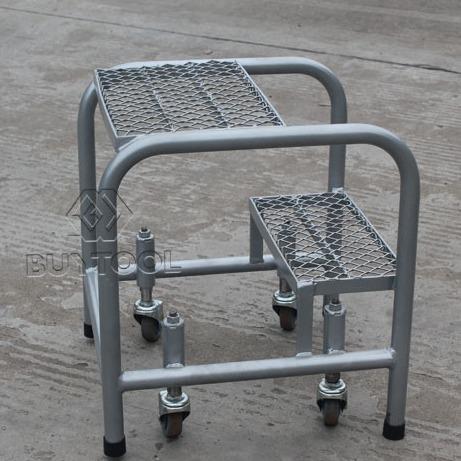 Alloy Steel Q235B Warehouse Mini Mobile Ladders With 300kg Capacity