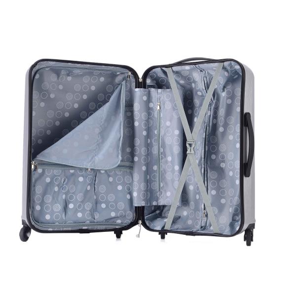 Ensembles de bagages durs 3 pièces légers avec système de chariot à tiges simples, roues légères à 360 degrés, verrou TSA