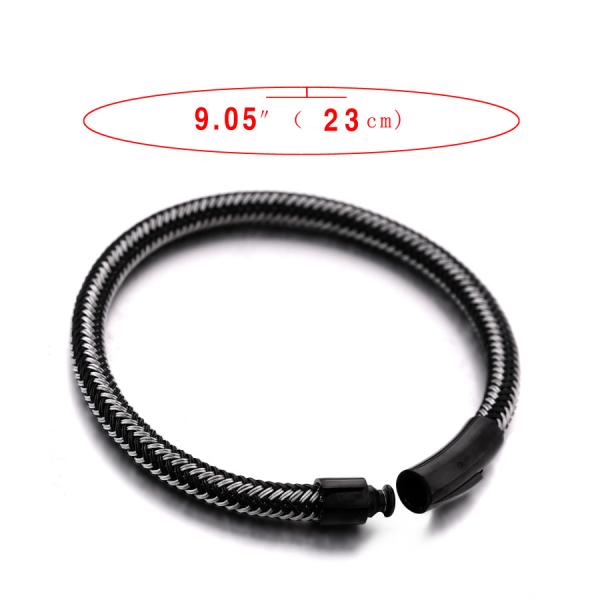 Wholesale custom body jewelry stainless steel mens leather bracelet