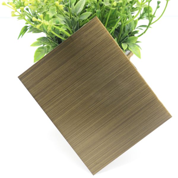 Bronze Blackened Deep Hairline with 0.65mm Thickness Stainless Steel Sheet