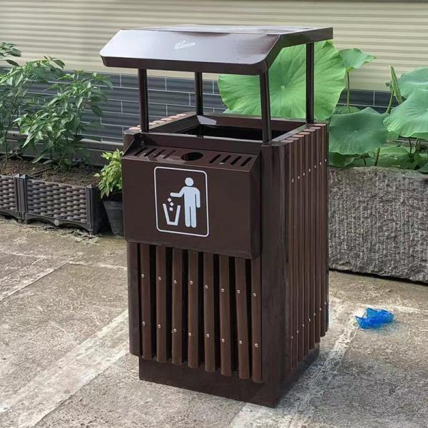 Outdoor New Metal Bucket Stainless Steel Large Sanitation Dustbin Outdoor City Park District School Peel Dustbin