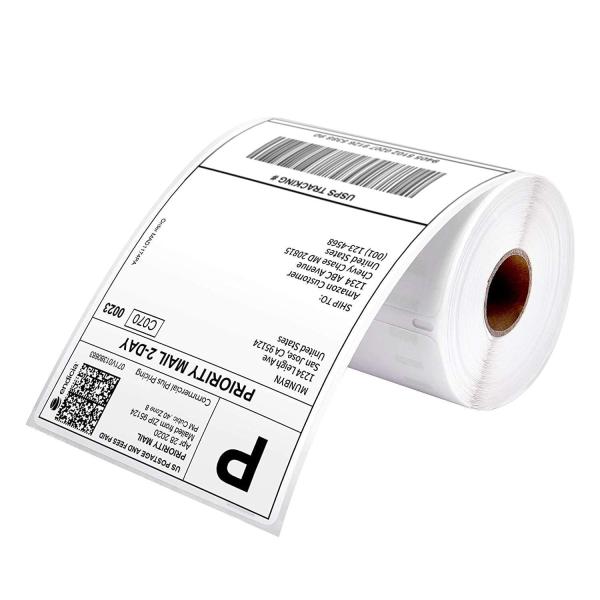 Full Color Printing Thermal Label For Barcode With Perferation Line Transfer Thermal Label