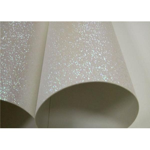 Waterproof Wrapping Double Sided Glitter Paper Rainbow White Color For Children Handmade