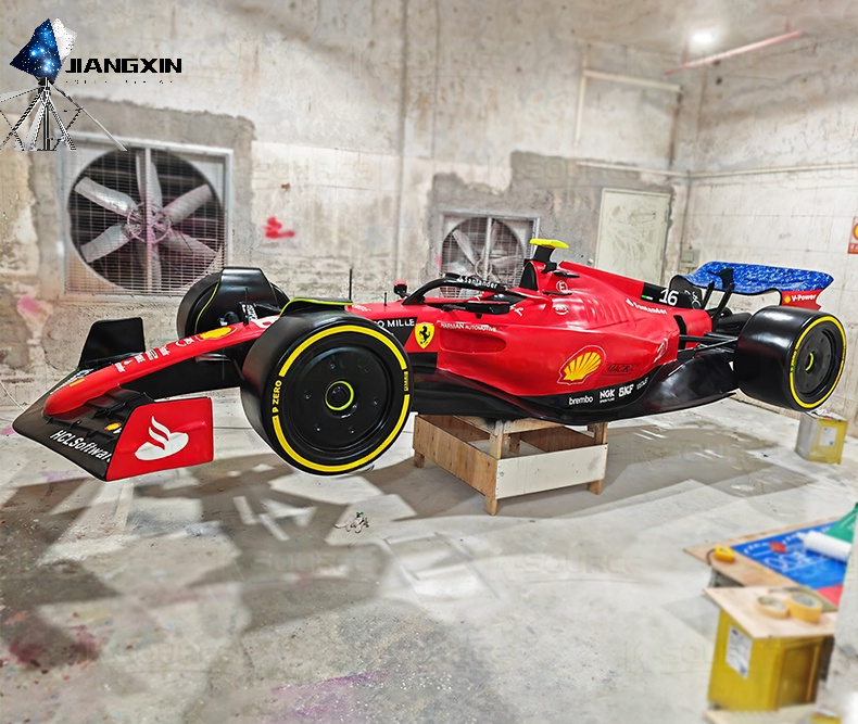 Custom TOPDON F1 Racing Car Sculpture - Fiberglass & Resin Construction with Weather Resistant Coating for Motorsport Displays
