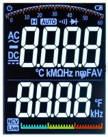 VDD 3V Medidor de instrumentos negativo 7 Segmento LCD Display VA Segmento LCD Display OEM