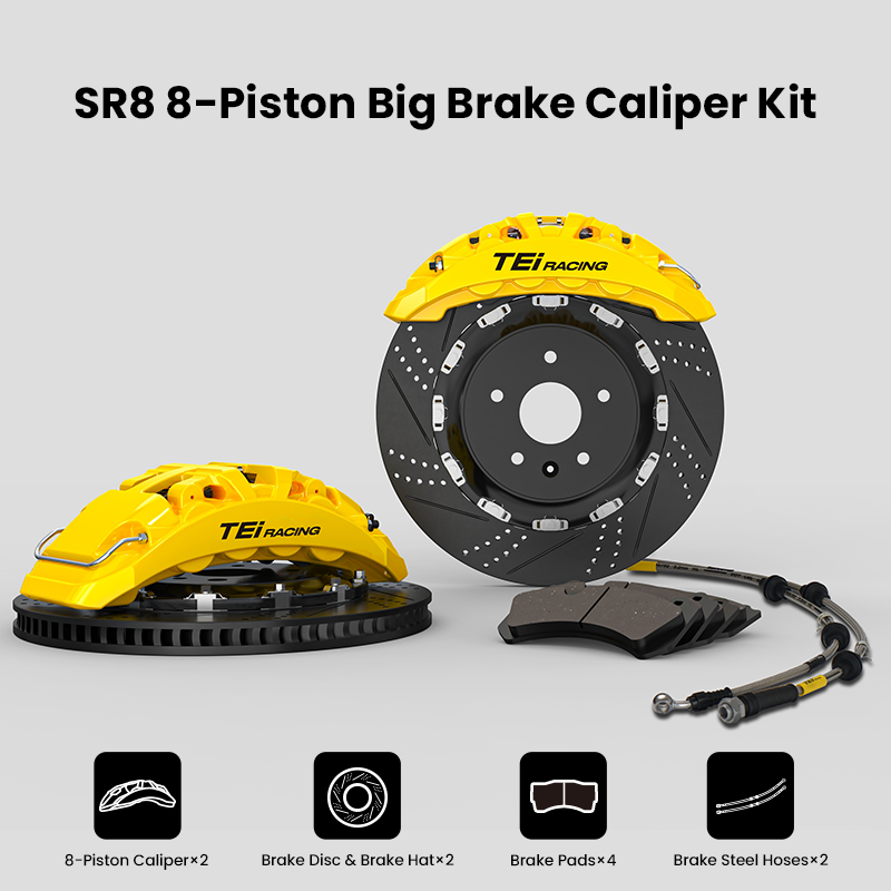 TEI SR8 8 Pot Forged Caliper 400x36mm Disc Rotor Upgrade Brake Kit for FORD EXPLORER 2015-2026 20inch Wheel