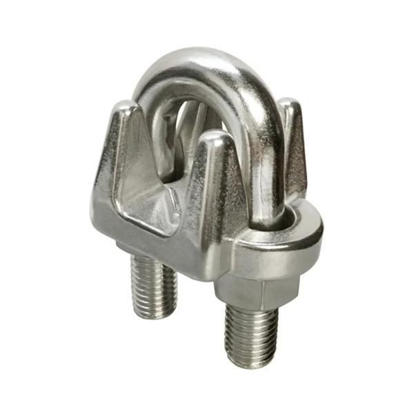 Silvery Hot Dipped Galvanized Carbon Steel US Type Wire Rope Clip Cleat for Lifting