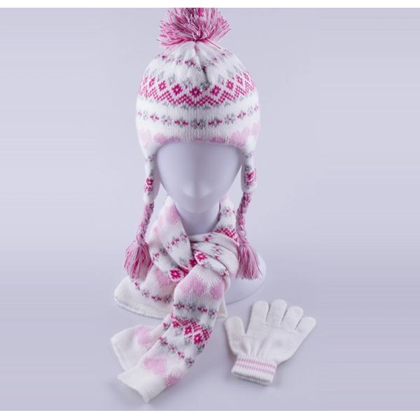 Fox Fur Winter Knit Wool Winter Hat Ear Flaps Strings Buckle Closure Blank Logo