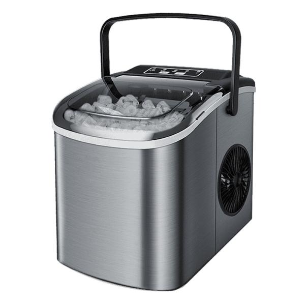 Automatic Ice Maker Machine for Commercial Home Portable Countertop Nugget Ice Block Making Stainless Steel Housing Material