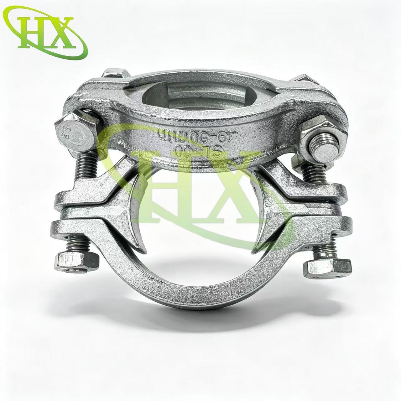 Double-bolt clamp for optimal security premium pipe fittings