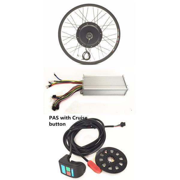 Rear / Front Wheel Electric Mountain Bike Conversion Kit Thumb Throttle Or Twist Throttle