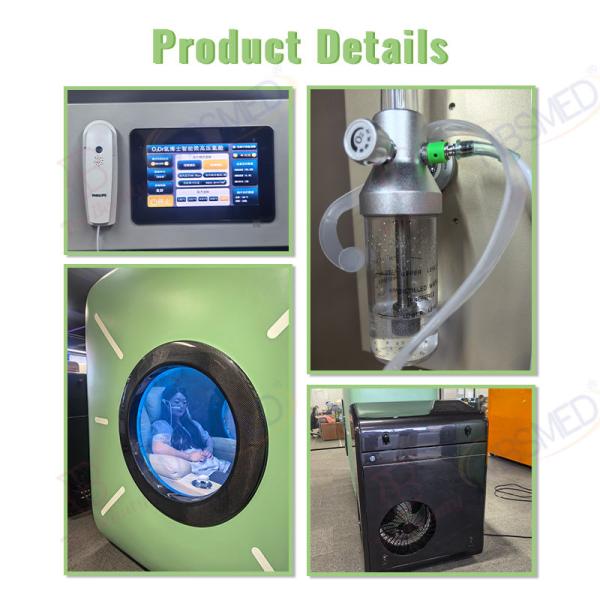 1.5ata 2.0ata Hyperbaric Oxygen Therapy Device Hard Shell HBOT Hyperbaric Chamber 2.0 ATA for Beauty Salon