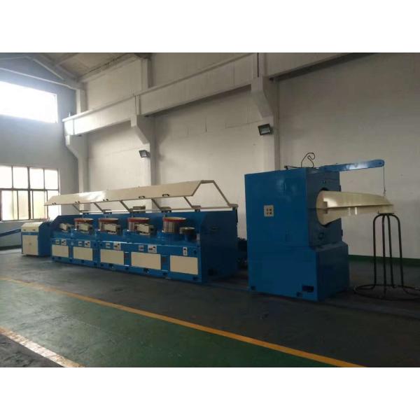 Ø3mm - Ø-1.5mm Bright Steel Wire Drawing Machine , Acid - Free Green Wire Pulling Machine