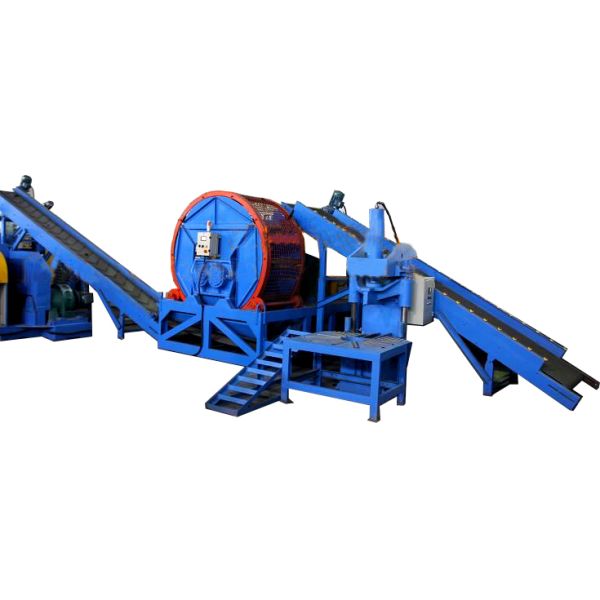 Factory Direct Supply High Efficiency Compact Structure Tyre Shredder Machine with 50 x 50 mm Output