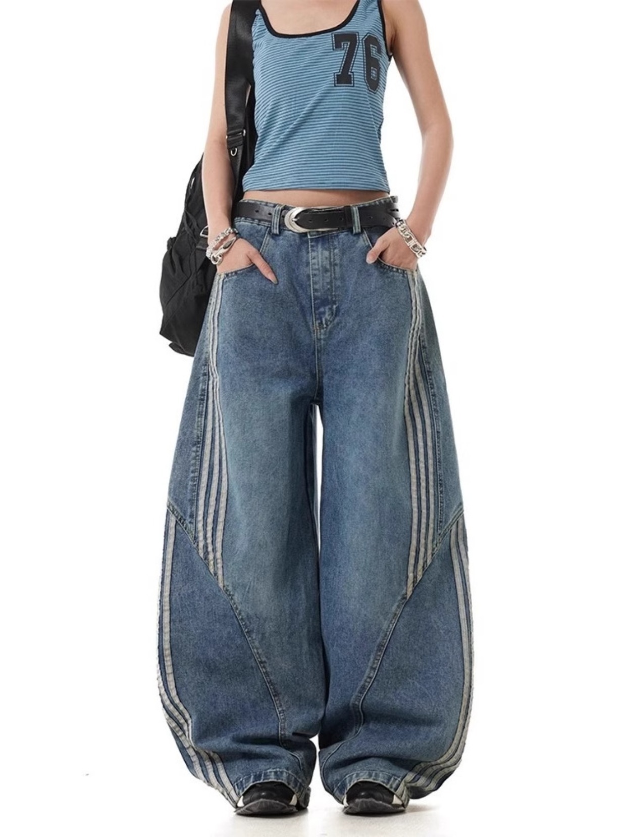 Breathable Classic Denim Jeans Made with Cotton Fabric Targeted at Apparel Buyers and Clothing Brands Needing Stylish Denim