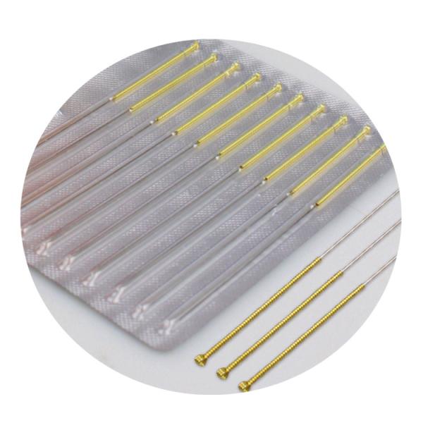 Disposable Sterile Acupuncture Needles 100pcs/Box Brass Handle Aluminum Foil Packing