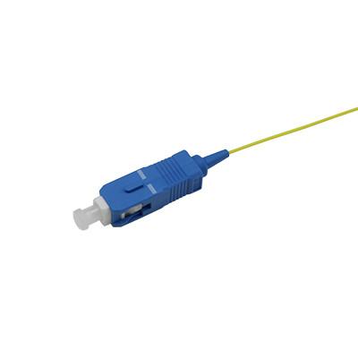 Simplex 9 / 125 SC UPC Pigtail 0.9mm Yellow G652D Fiber Optic Pigtail for CATV , LAN , WAN