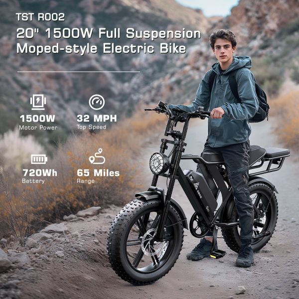 All Terrain Ebike Offroad  Bike Electric Bike Beach Cruise E-bike 750w Fat Tire Mountain E-bike  V8 Ebike