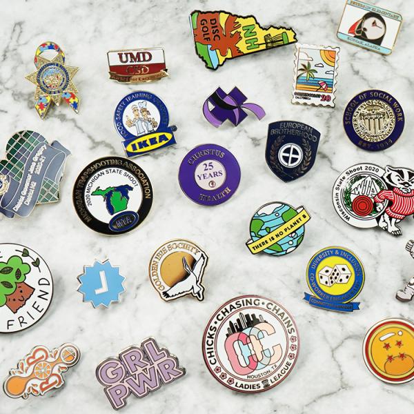 Manufacturer Custom Fashion Pins Metal Logo Badges Brooch Hard Soft Enamel Pins Lapel Pins For Clothes Decorative Hard Enamel Badge Fashion Jersey Decorative Lapel Pins for Clothes