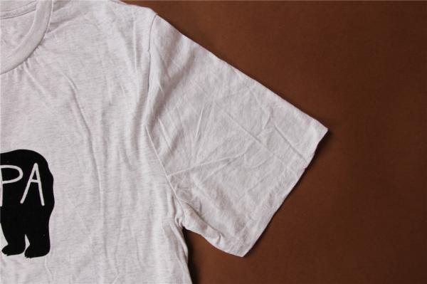Round Collar Grey Cotton T Shirts 100% Cotton Cute Couple Matching Outfits