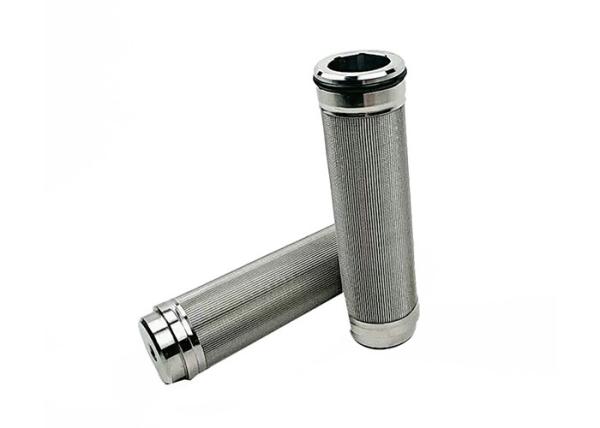 0.1um Stainless Steel Oil Filters Fiberglass 42MPa Industrial Filter Element