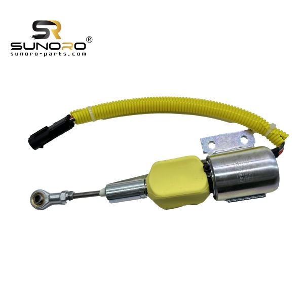 SUNORO Shut Off Down Solenoids 3864274 24V Solenoid Stop Flameout Solenoid Valve 3864274 for R225-7 Engine