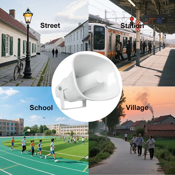 30W 8ohm Audio Horn Speaker IP65 Waterproof Speaker For Railway Stations Mosques Churches