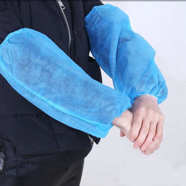 Hubei Haixin Non-woven Disposable Sleeve Cover Suppliers PP PE Waterproof and Anti-Slip Gloves Wholesale Isolation Over Sleeves