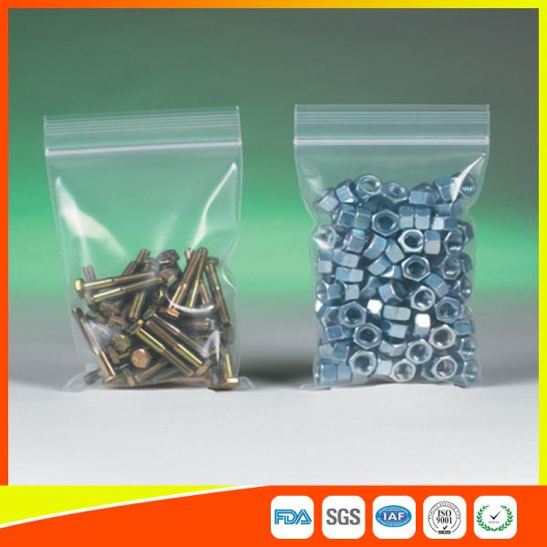Clear Packing Ziplock Bags For Hardware Packaging , Plastic Bag With Zipper