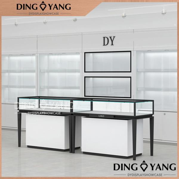 OEM Reliable Stain Steel Combine Wooden Jewelry Showcase , Retail Jewelry Display Cases
