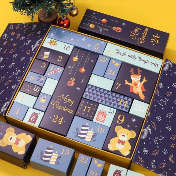 Noël de boîte de papier de carton a réutilisé des boîte-cadeau de calendrier