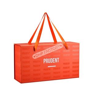 Boîte pliable rigide avec poignée de ruban