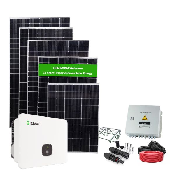 Professional Supplier Full Set 50KW 100KW Industrial Solar Energy System With Solar Power Grid Tie Inverter