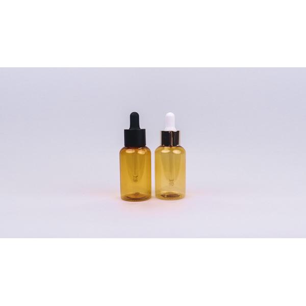 Botellas de goteador de vidrio de vidrio de color ámbar PET 60 ml para la distribución de líquidos precisos Botellas de goteador de vidrio de lujo