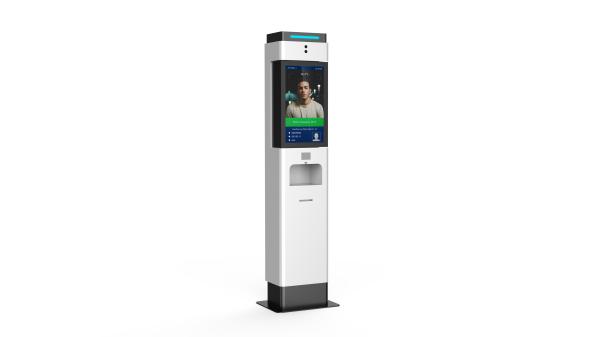 FCC 21 Face Recognition Thermometer Kiosk 10L Dispenser