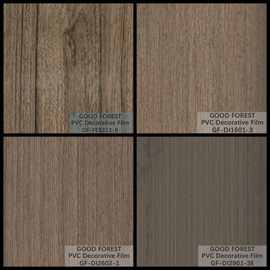 Película decorativa del PVC de la división grueso Grey Color oscuro de 0.25m m - de 0.60m m