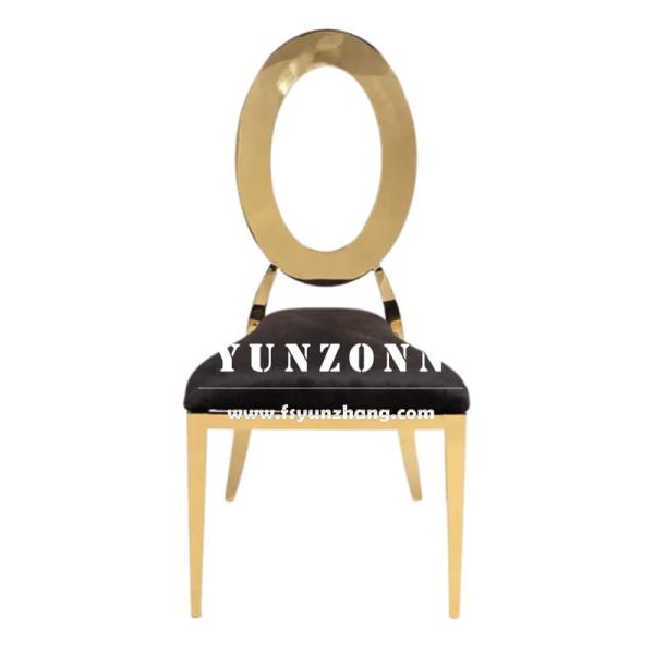 Dining Furniture Gold Stainless Steel Banquet Chair Stacking Design Hotel Wedding Event Party Steel Chair