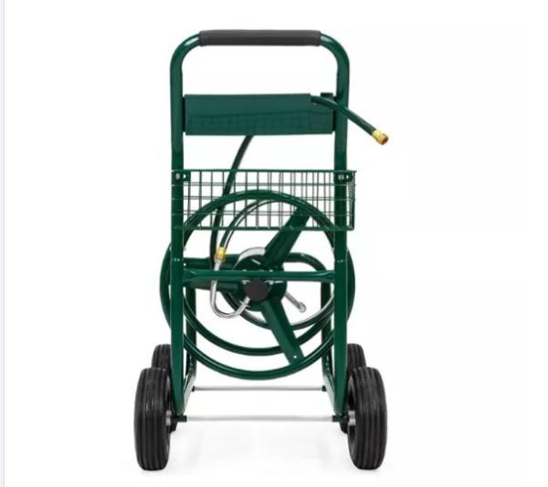 High Capacity Industrial Hose Reel Cart Corrosion Proof Custom Garden Hose Reel On Wheels