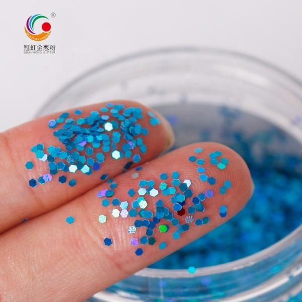 Stationary Leather Bulk Holographic Glitter Iridescent Blue Laser Powder
