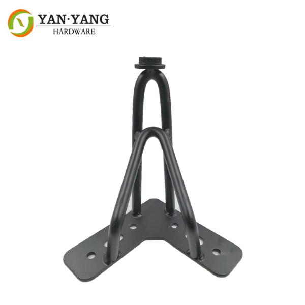 Black Color Metal Furniture Legs And Feet With Strong Load Capacity