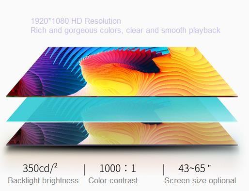 55 Inch Metal Advertising LCD Display Android Wifi Vertical TV Indoor Digital Advertising Screens