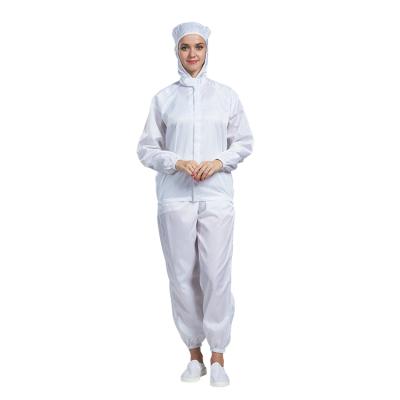 Industrial Washable Cleanroom Suit with Hood CE Certified ESD Protective Clothing for Pharma Manufacturing Safety