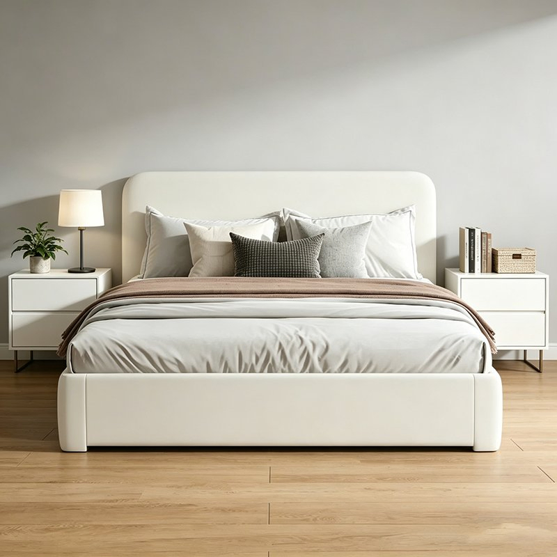 Modern Wooden King Size Bed for Comfortable Bedroom Use