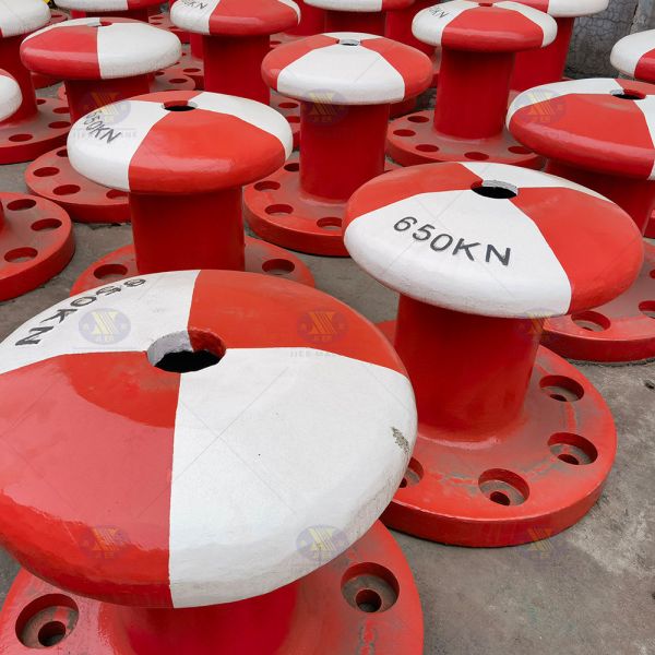 Bolardo marino de acero fundido/hierro fundido para delfines de atraque para puertos, soluciones de amarre marino
