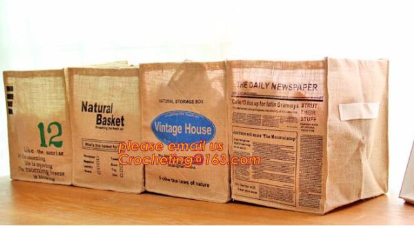 Jute Dirty clothes basket Foldable Dirty Clothes Washing Laundry Basket, Picnic Basket, Clothes Jute Basket, Food Storag