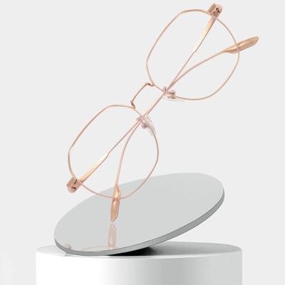 Círculo geométrico Rim Titanium Eyeglasses Prescription Trend completo