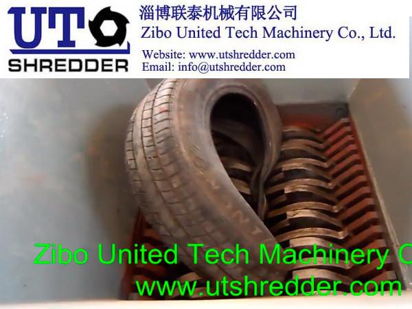 high quality rubber tire crusher / tire shredder / tire breaker / double shaft shredder/ low noise, high efficiency
