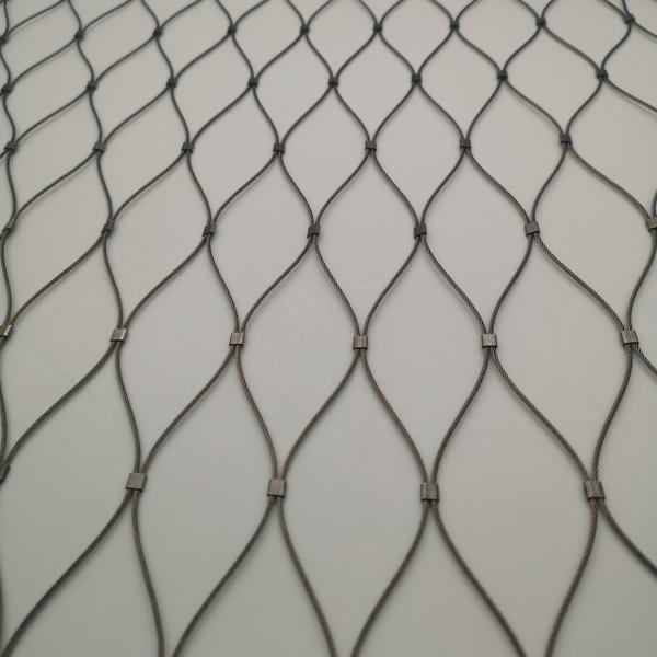 304 316L high strength decorative hand-woven Stainless Steel Rope Wire Mesh ferrule cable Zoo Mesh