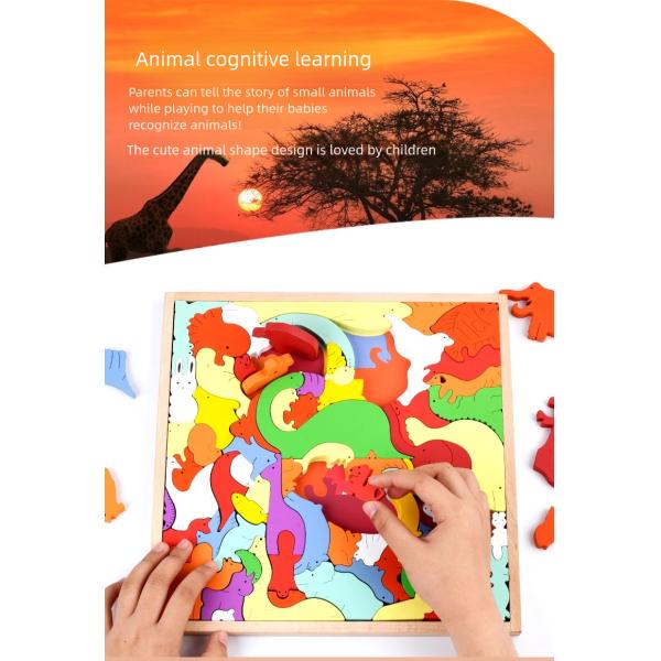 Children Learning Games Developing Kids Toddler Gifts Montessori Jigsaw Big Crazy Animal Puzzle Toys